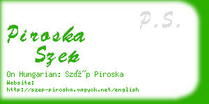 piroska szep business card